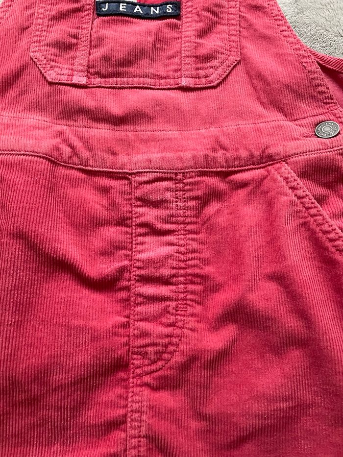 Robe Salopette Robe Tommy Jeans Rouge - Velours Côtelé - Taille S - photo numéro 7