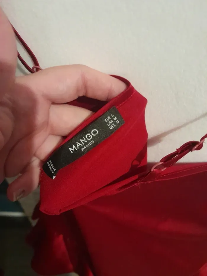 Top / débardeur de couleur bordeaux - Taille 40 - Marque Mango - photo numéro 3