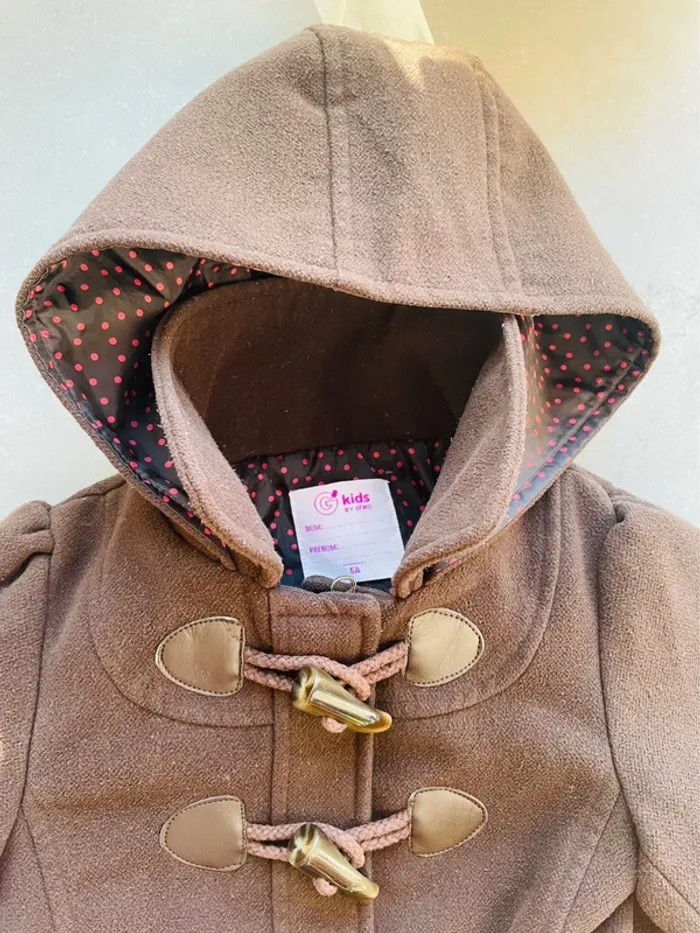 Manteau duffle-coat hiver fille avec capuche - photo numéro 2