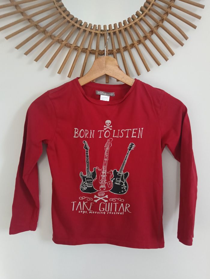 Tee shirt ml rouge 8ans