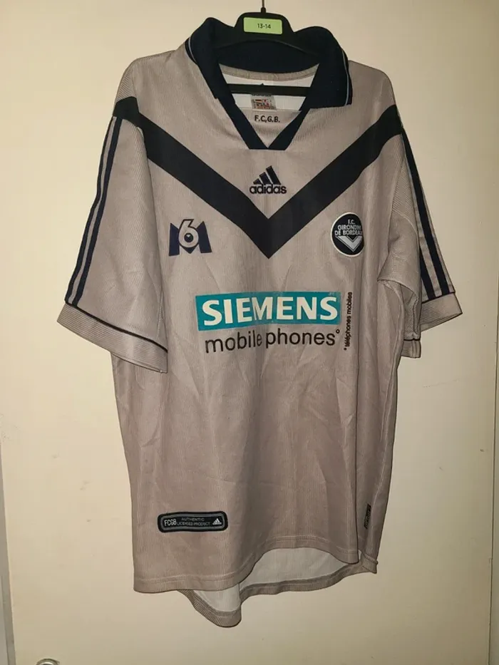 Maillot football girondins de bordeaux vintage produit officiel