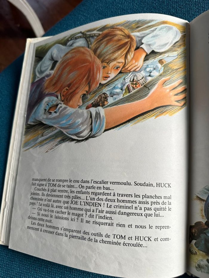 Livre ancien Tom Sawyer et le trésor éditions Hemma album vintage carton satisfaisant - photo numéro 6