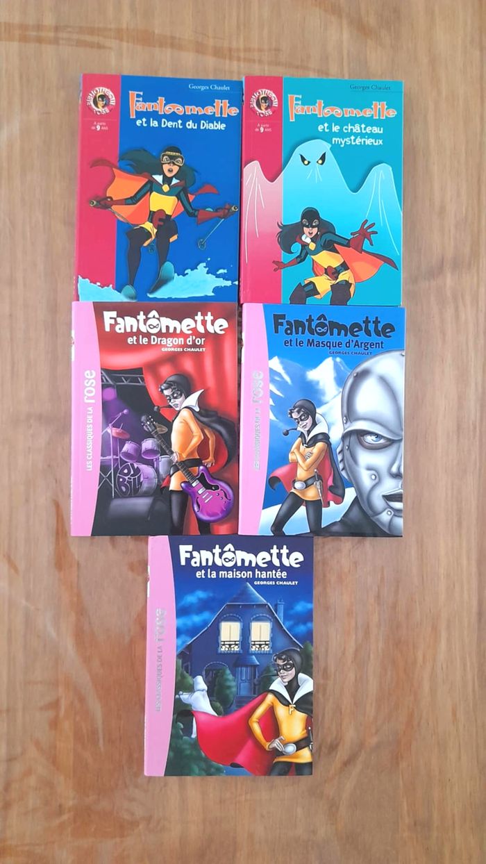 📚 Lot de 5 livres Fantômette – Bibliothèque Rose
