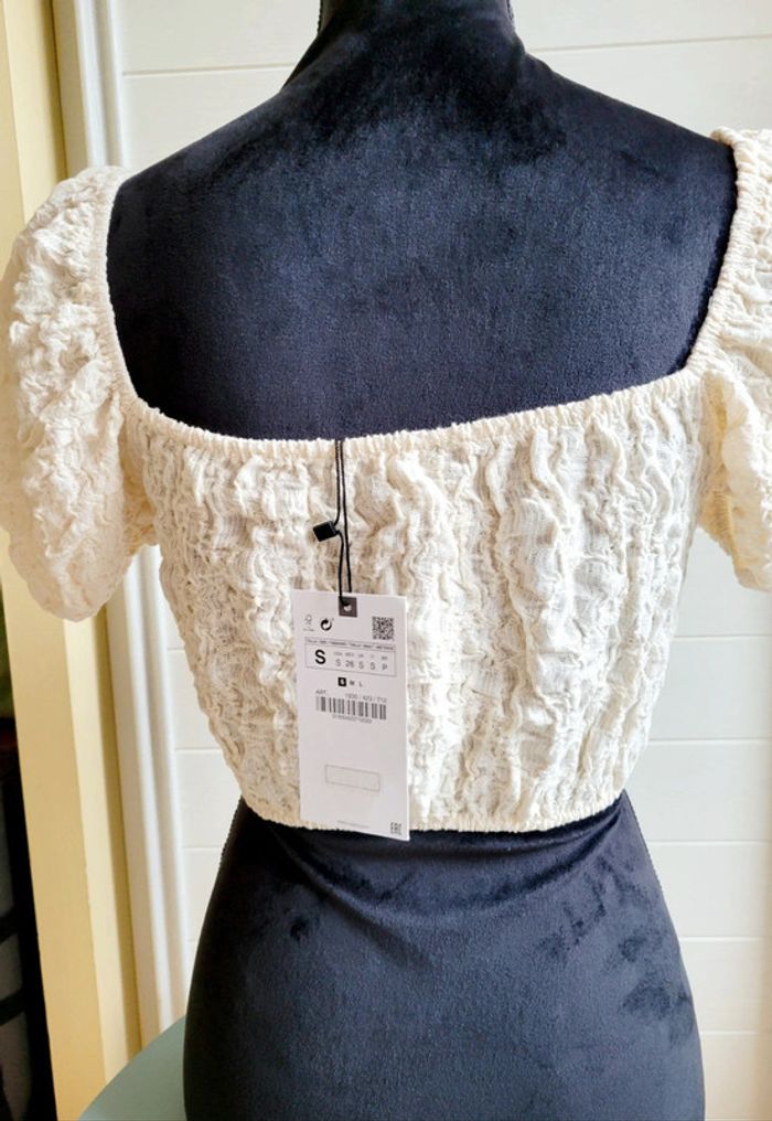 Joli haut Zara crème 36 - photo numéro 5