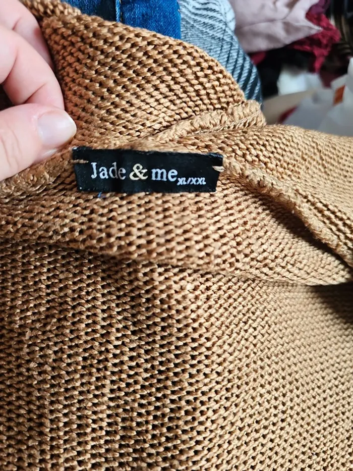 Gilet maille marron t42-44 - photo numéro 4