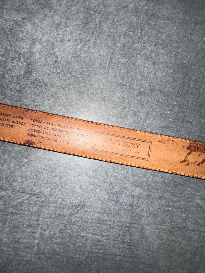 Ceinture double cuir de vachette nubuck Westbury Vintage 75-80cm - photo numéro 8