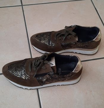 Baskets femme  kaki
