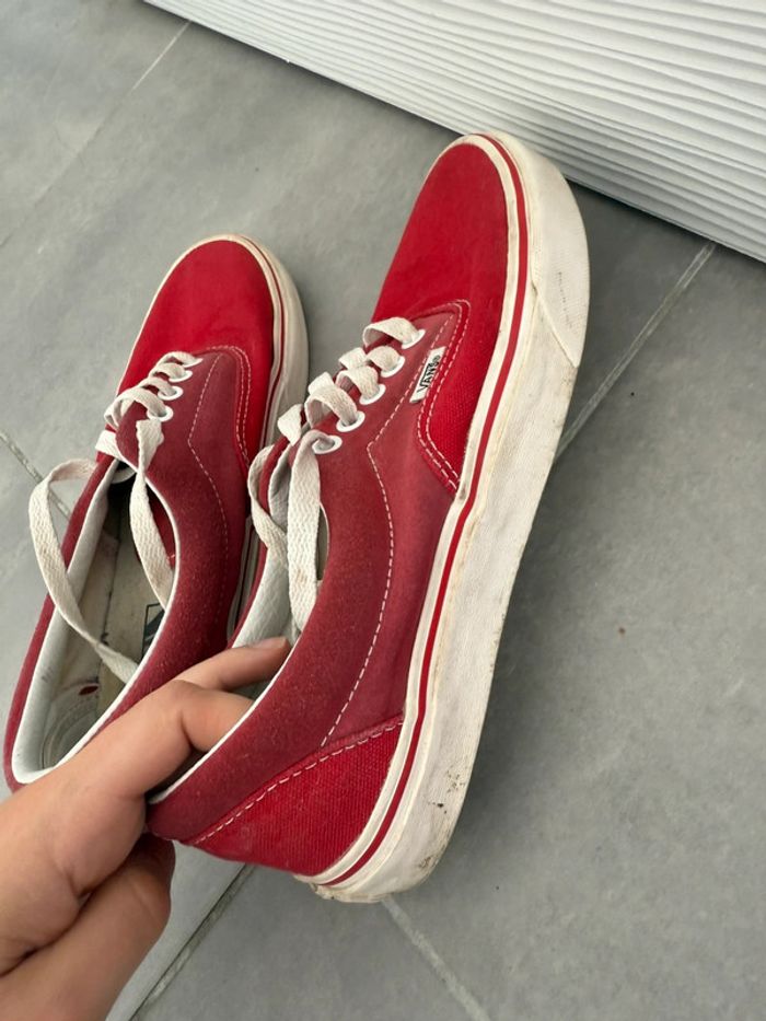 Vans basses femme rouges et blanches - photo numéro 7