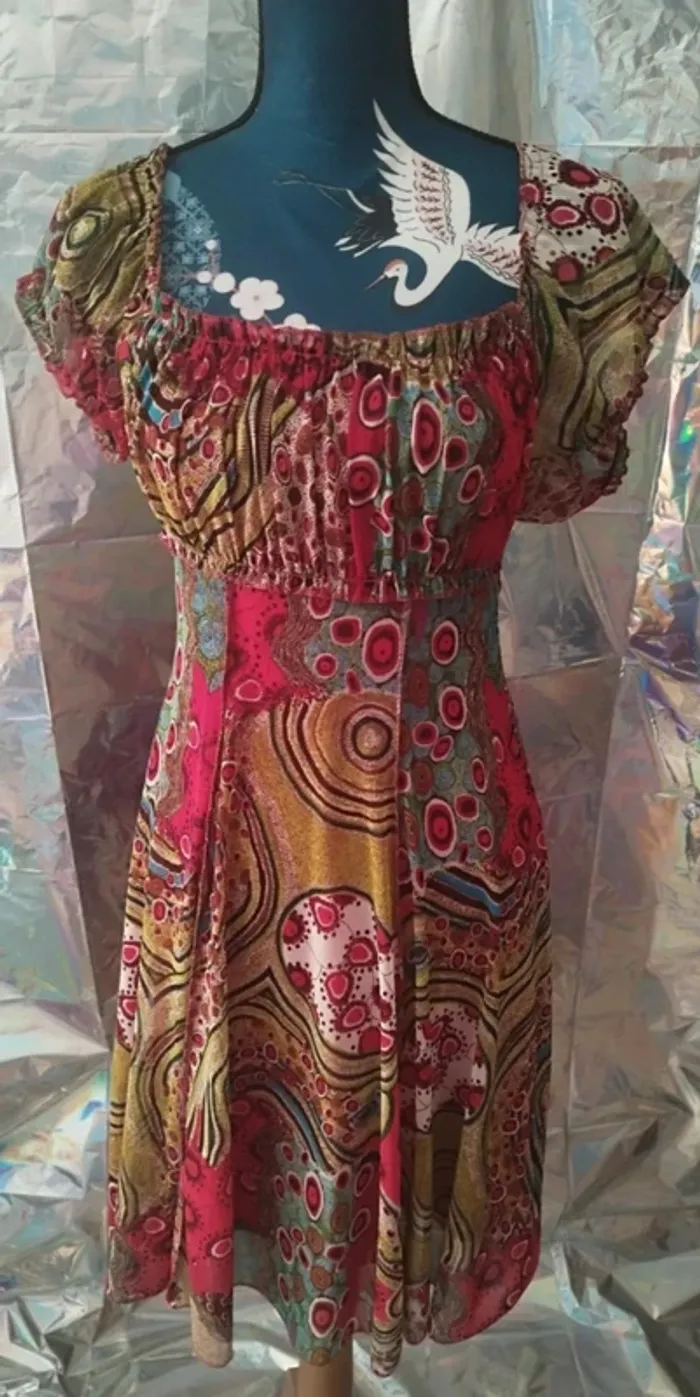 Superbe robe été multicolore mesh Yk2 2000 - photo numéro 2