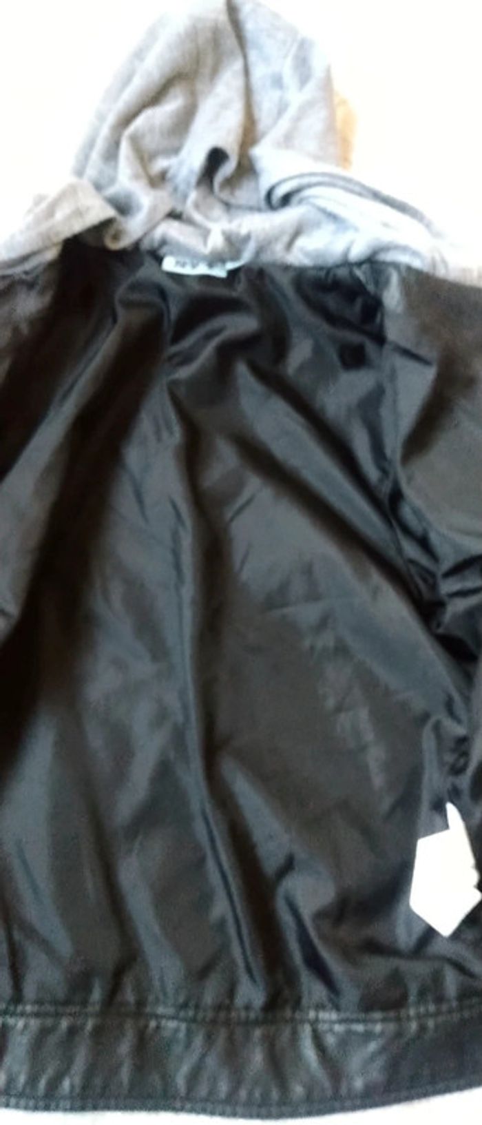 Blouson bombers avec capuche noir fille 10 ans NKY - photo numéro 12