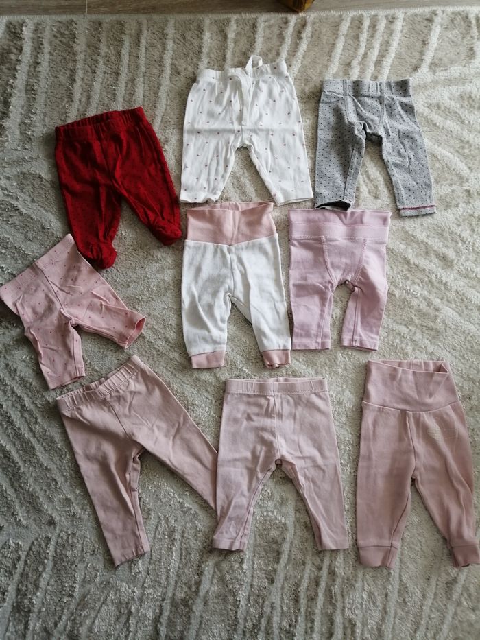 Lot de 9 leggings taille 1 mois