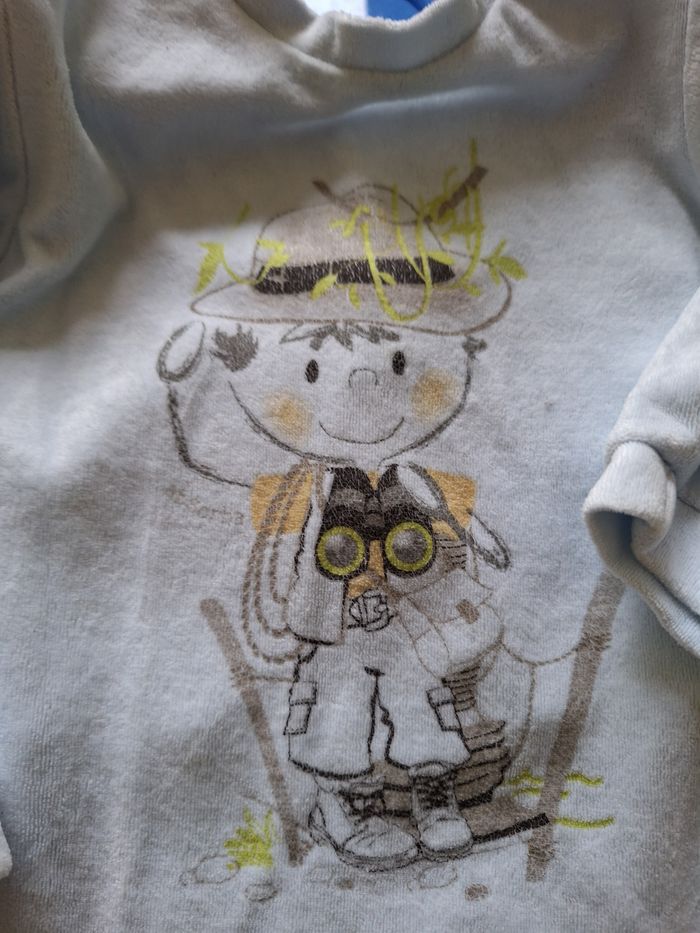 Lot de 2 grenouillères bébé absorba Velours 36 Mois - photo numéro 8