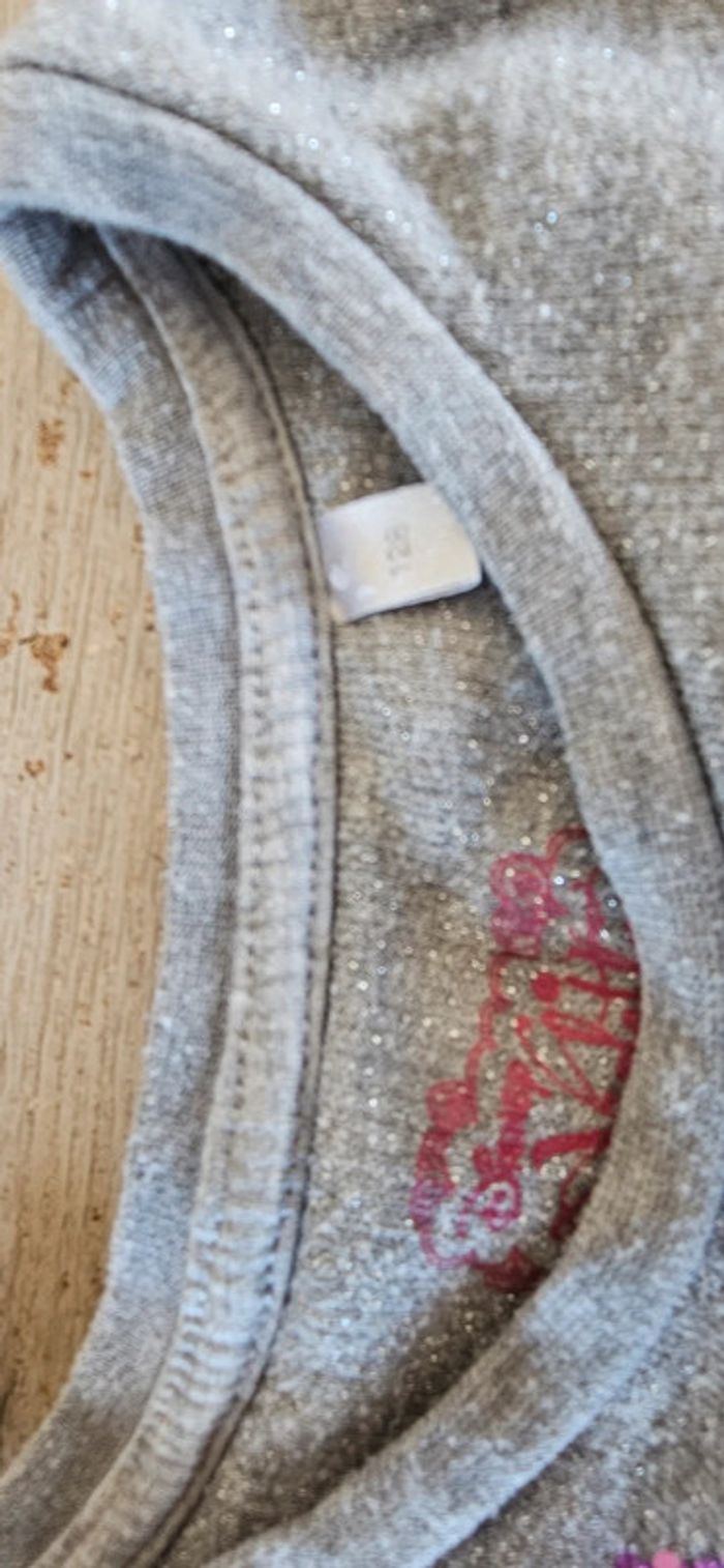 Pull à manches longues, léger, gris brillant, Disney, Violetta, 6/8 ans - photo numéro 4
