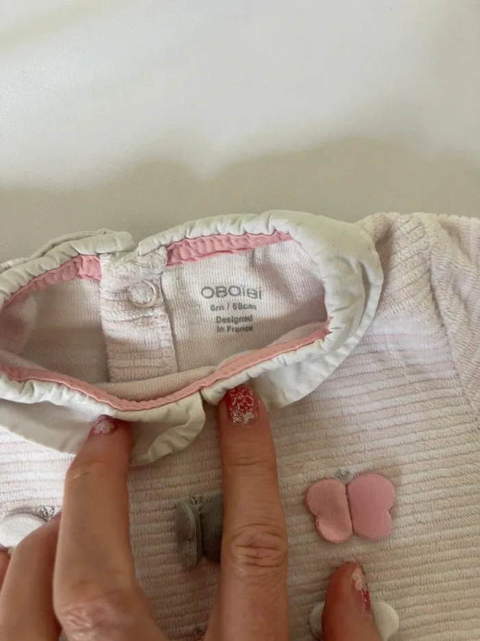 Lot de pyjamas bébé fille Obaibi – Taille 6 mois - photo numéro 4