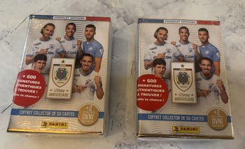 2 boîtes Panini Olympique DE Marseille Trading Cards Coffret Collector 125 Ans