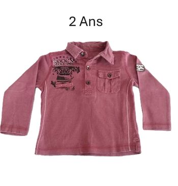 Polo velours ML Garçon - 2 ans