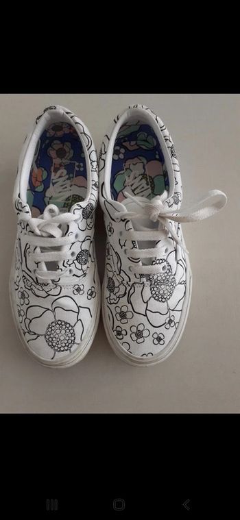 Basket fille Vans 36,5 blanche à customiser