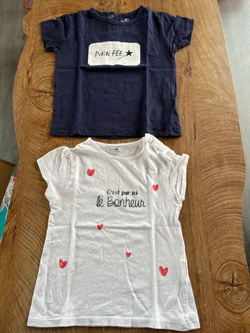 Lot T-shirts bébé fille