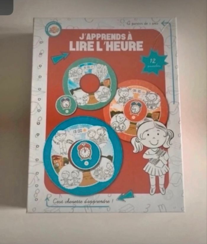Jeu J’apprends à lire l’heure très bon état à partir de 5 ans