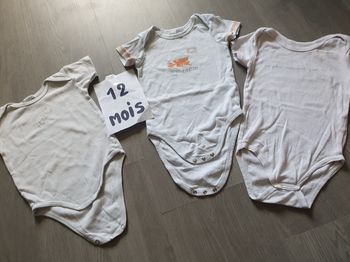 Lot bodies 12mois garçon