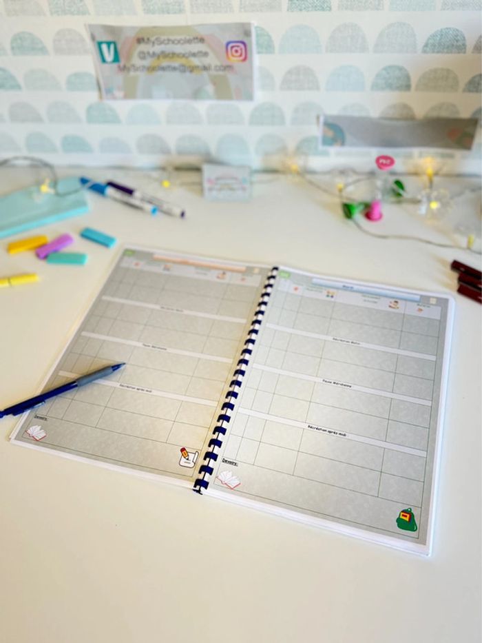 Cahier journal 1 jour = 1 page Organisation Enseignant - photo numéro 5