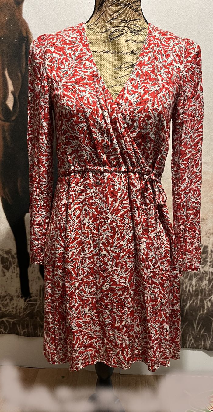 Robe portefeuille fleurie (XS - 34)