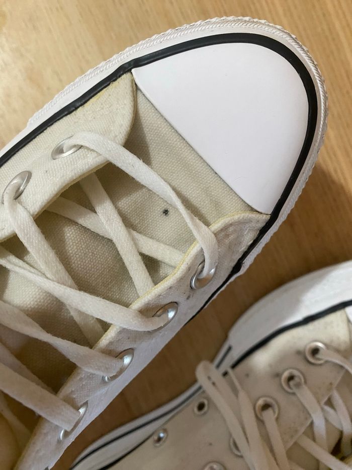 Baskets converse all star blanc crème taille 37,5 - photo numéro 9