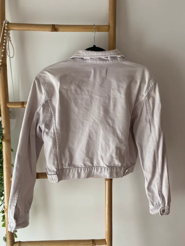 Veste en jean rose pâle/lila - photo numéro 4