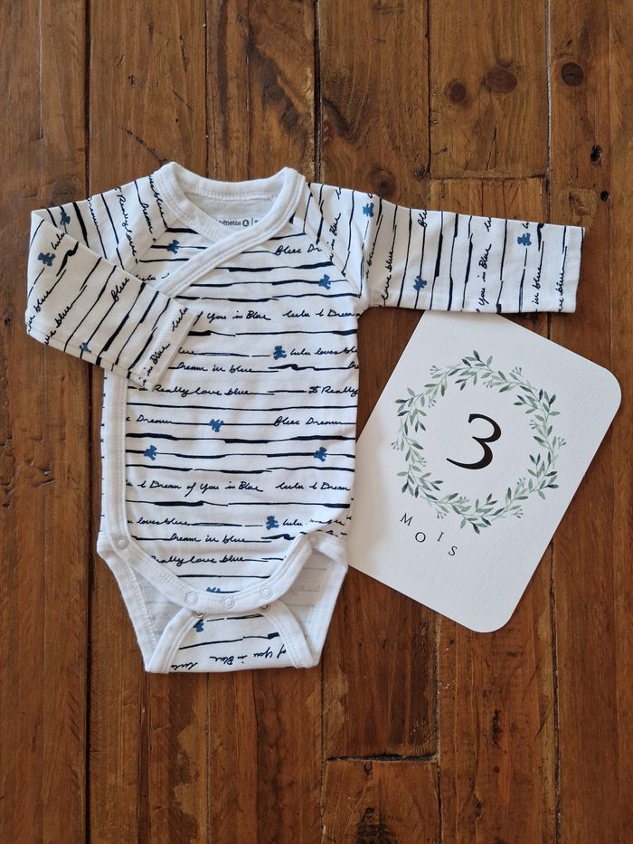 Lot 2 bodies Lulu castagnette 3 mois - photo numéro 3