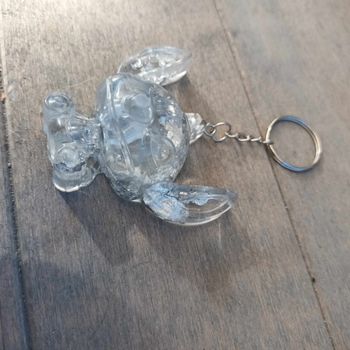 Porte clés Stitch transparent et argenté