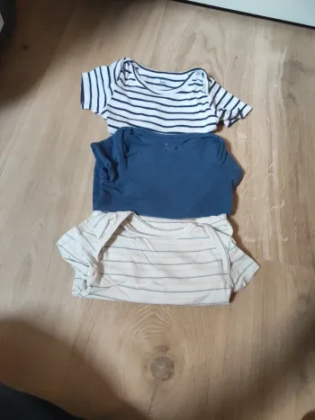Lot de 3 bodies manches courtes 23/24 mois