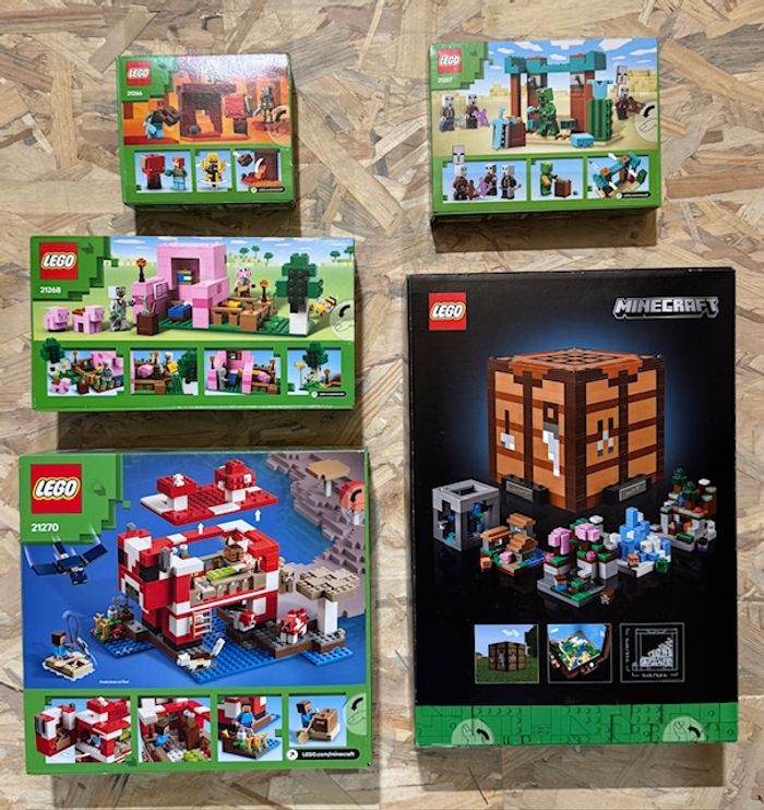 Pack LEGO Minecraft - 21265 / 21266 / 21267 / 21268 / 21270 - Neufs et scellés - photo numéro 2