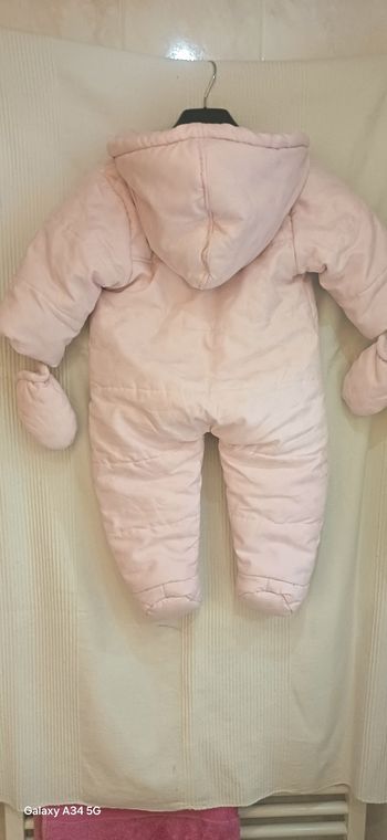 Combinaison bébé grain de blé molletonné chaude 9 mois couleur rose état neuf