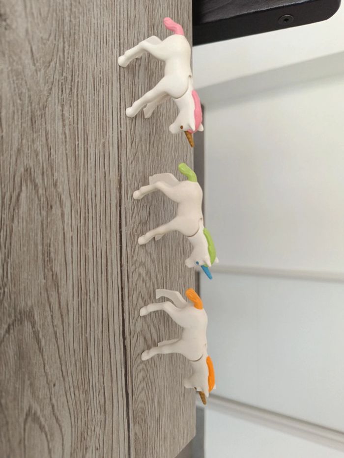 Lot 3 petites licornes playmobil unicorn - photo numéro 2