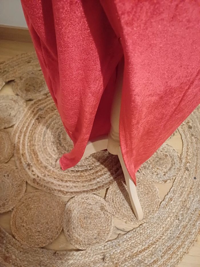 Robe longue rouge en velours SBETRO taille S 36 - photo numéro 8