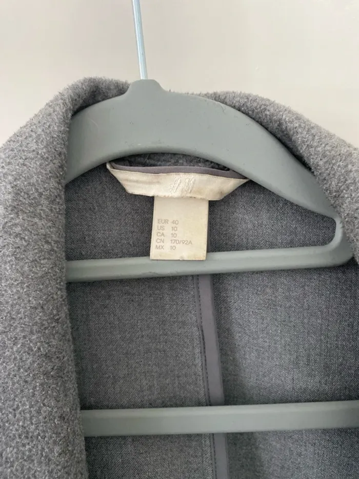 Manteau long gris H&M - photo numéro 3