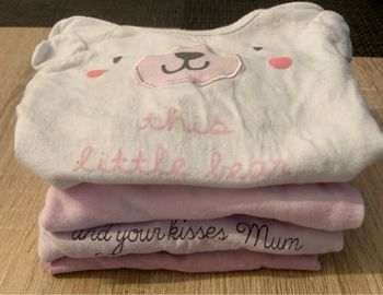Lot 4 T-shirt bébé fille 1 mois