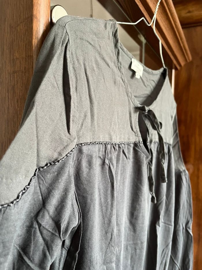 Haut XS manches longues Cyrillus gris anthracite - photo numéro 3