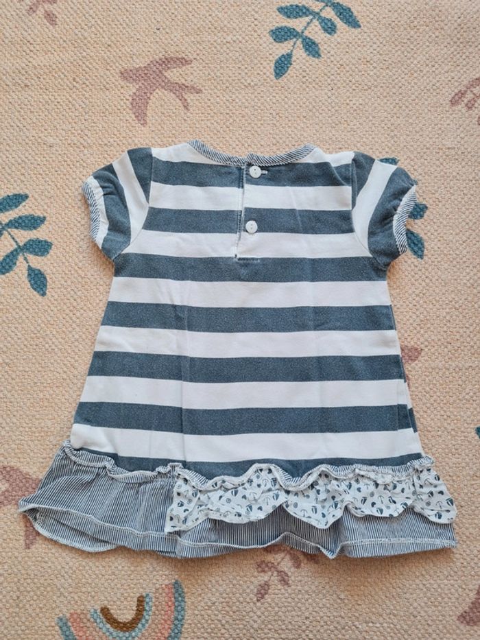 T-shirt marinière bateau brodé 18 mois - photo numéro 6