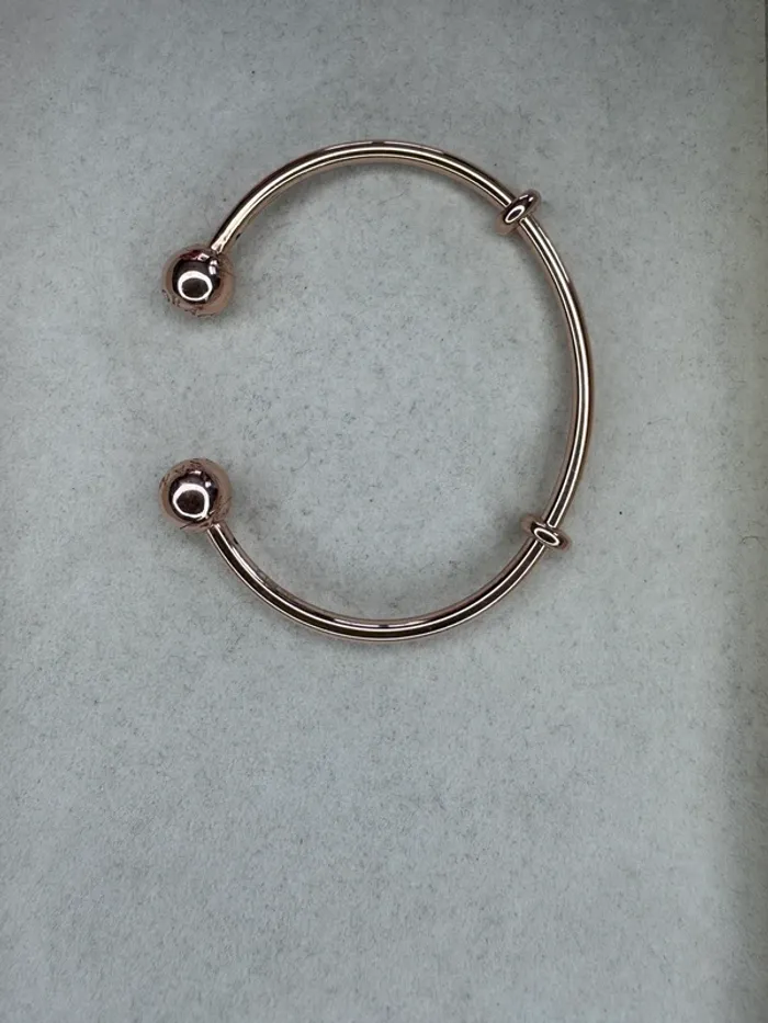Bracelet Jonc Ouvert Pandora Authentique Métal doré à l’or rose Taille 2 - photo numéro 3
