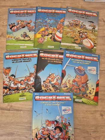 Lot de 7 bandes dessinées Les Rugbymen
