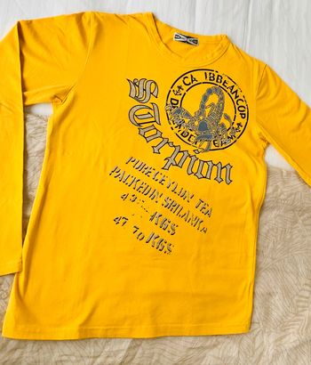 Tee shirt manche longue jaune Scorpion TL