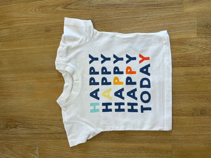 T-shirt bébé Happy Taille 0/3 mois 62 cm
