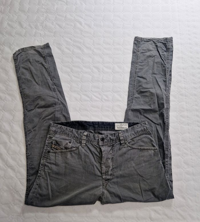 Pantalon chino homme , Diesel , gris , taille 40 - photo numéro 2
