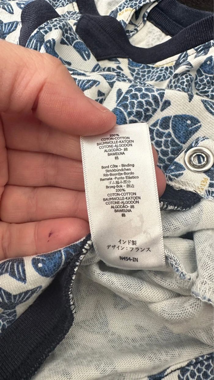 Combicourt bébé garçon en jersey léger imrpimé Petit Bateau 18 mois TBE (16€) - photo numéro 4