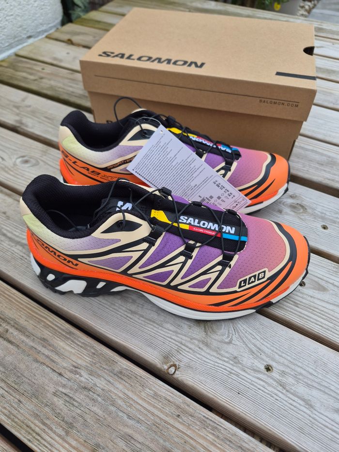 Salomon XT-6 UNISEX black / almond cream / dragon fire – taille 38 - photo numéro 4