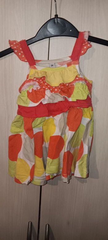 Robe d'été bébé fille - 3 mois - Motifs pois colorés