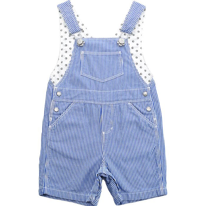 Salopette-short 6 mois en jean Petit Bateau - photo numéro 2