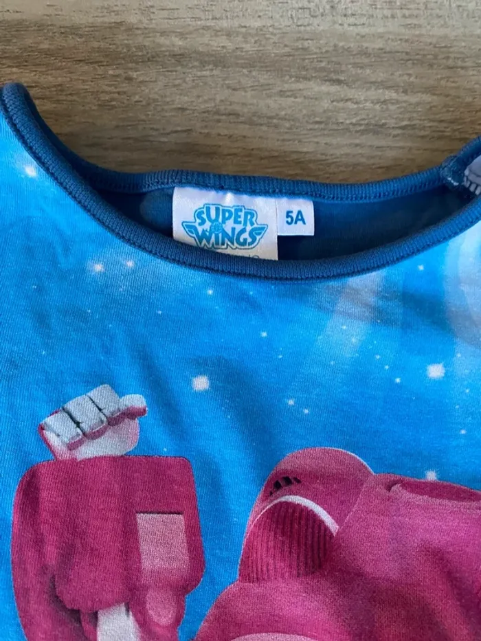 Pyjama manches longues super wings 5 ans bleu - photo numéro 4