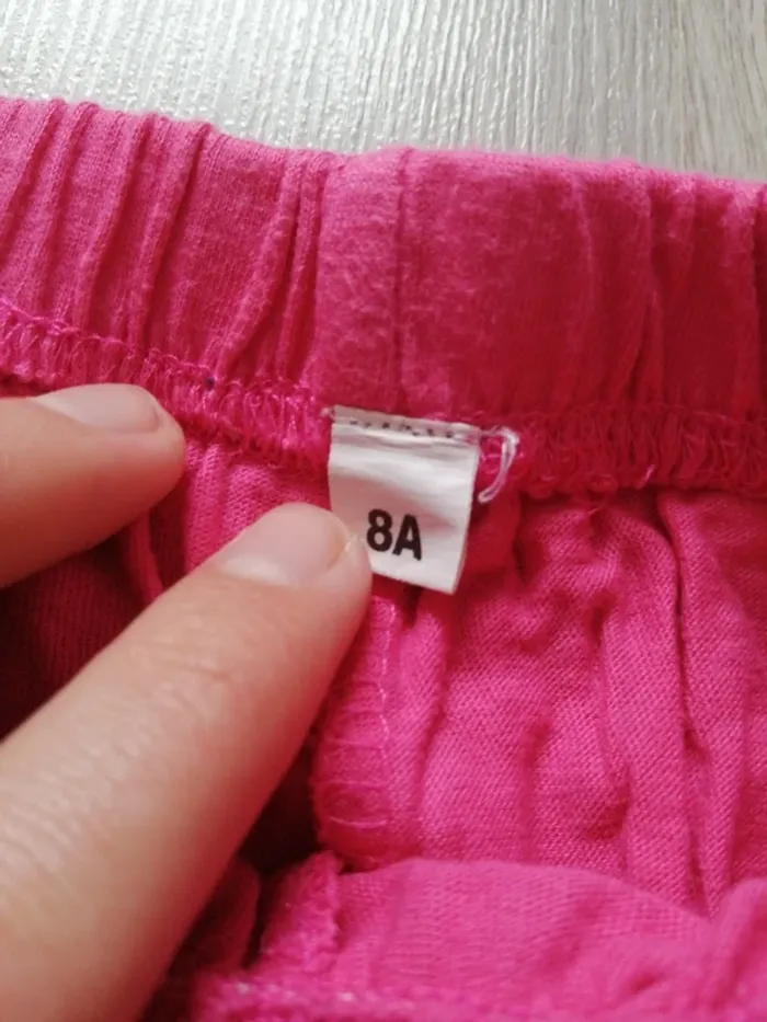 Legging rose jambes larges taille élastique / sans marque / (8ans) - photo numéro 2